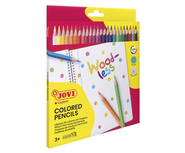 WOODLESS COLORES PENCILS Etui 24 crayons triangulaires sans bois. Couleurs assorties – Image 4