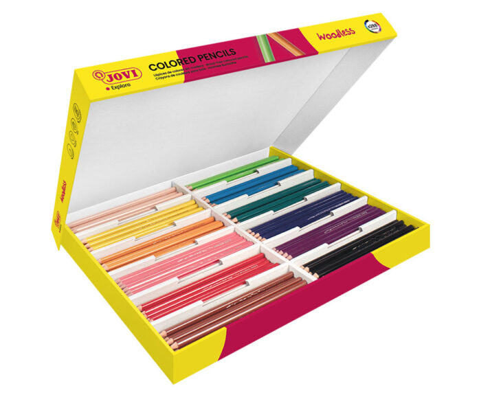 WOODLESS COLORED PENCILS Schoolpack 288 crayons sans bois triangulaires couleurs assorties – Image 4