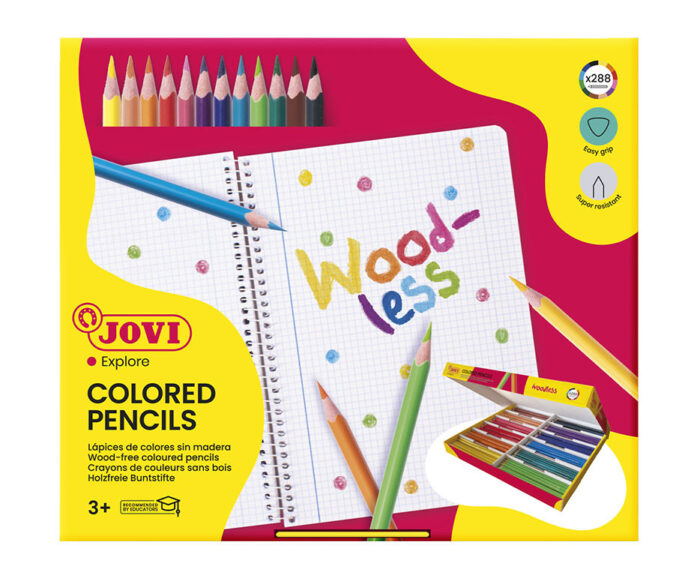 WOODLESS COLORED PENCILS Schoolpack 288 crayons sans bois triangulaires couleurs assorties – Image 3