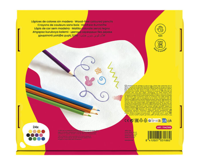 WOODLESS COLORED PENCILS Schoolpack 288 crayons sans bois triangulaires couleurs assorties – Image 2