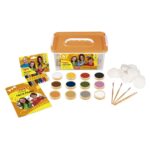 FACE PAINT Schoolpack de maquillage 12 flacons 8ml couleurs assorties + 176 + crayon cosmétique + 8 éponges + 3 pinçeaux + leaflet