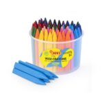 JUMBO EASY GRIP Pot de 72 craies à la cire triangulaires couleurs assorties