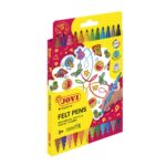 JV214 BOITE DE 12 FEUTRES DOUBLE POINTE. ASSORTIMENT DE COULEURS