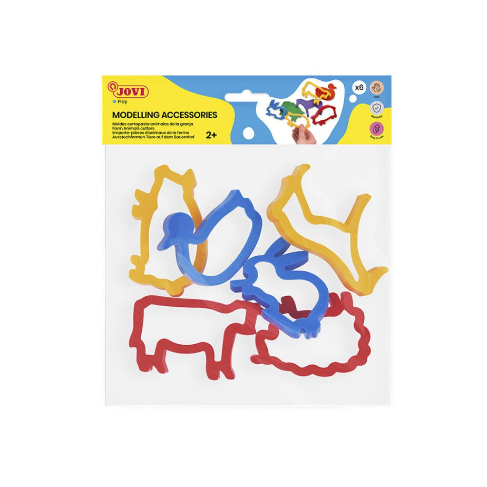 JV235 SACHET 6 MOULES FRUITS JV236 SACHET 6 MOULES ANIMAUX DE LA FERME – Image 1