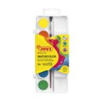 JV41 -  6 GODETS AQUARELLES  22mm + PINCEAU