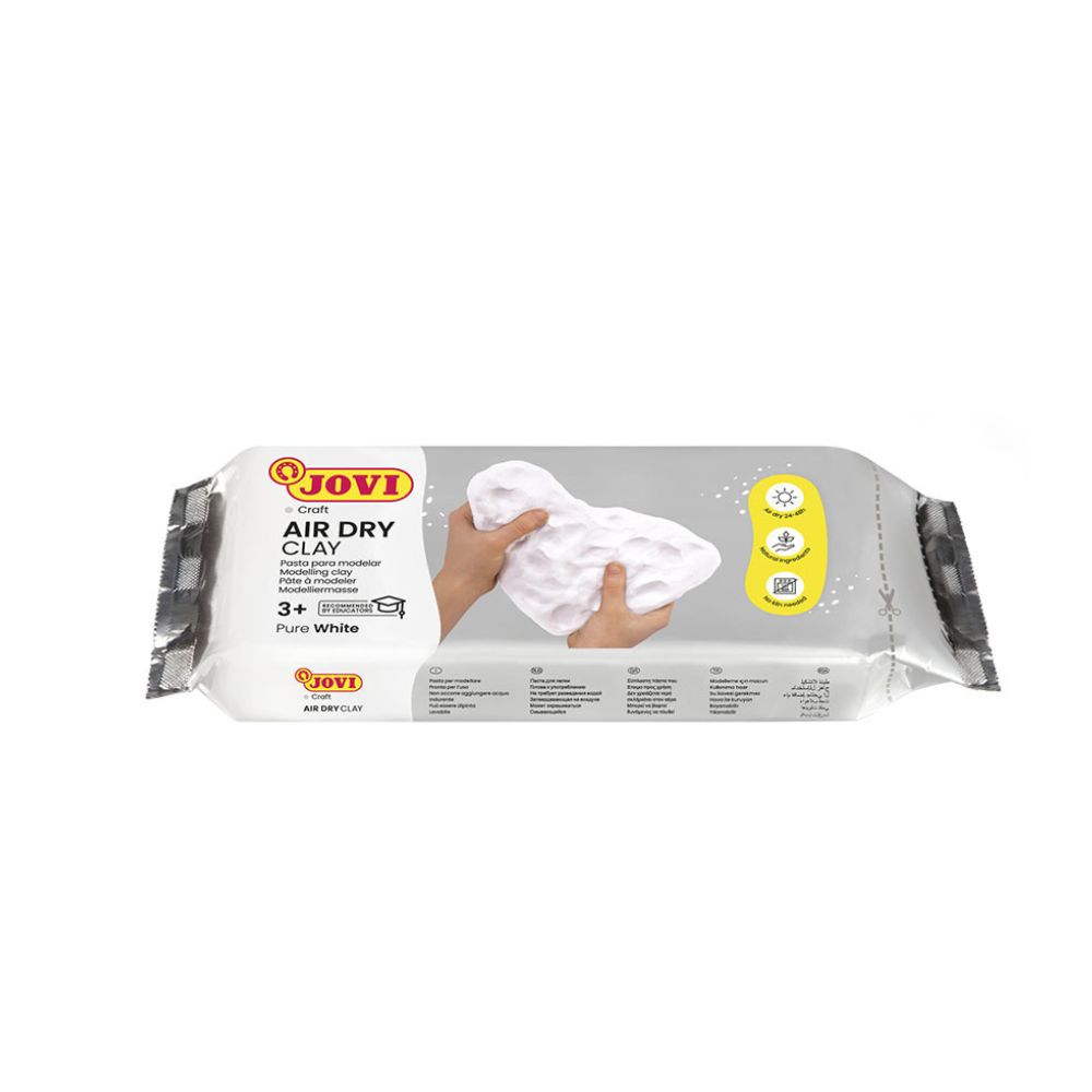 JV71 PÂTE À MODELER DURCISSANTE 250 Grs - BLANC(1) JV72 PATE A MODELER DURCISSANTE 500GR BLANC – Image 1