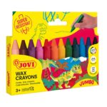WAX CRAYONS JUMBO Etui 12 craies à la cire couleurs assorties