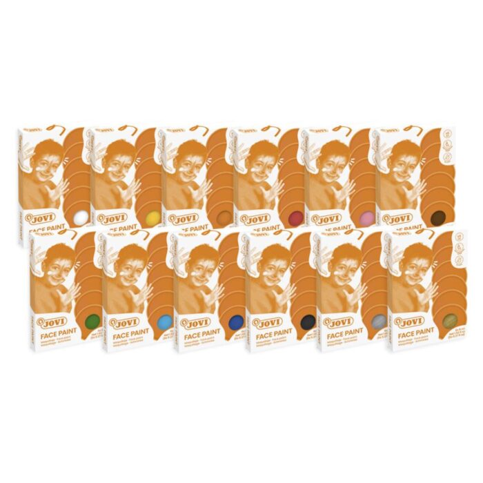 JV283 BOITE DE 6 POTS DE MAQUILLAGE CRÈME 8 ml JAUNE – Image 1