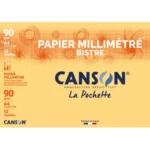 CS12 POCHETTE DE 12 PAPIER MILLIMETRE A4 90Grs CANSON
