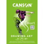 BLOC XSMART DRAWING ART COLLÉ GRAND CÔTE  40 FEUILLES CANSON® 150 Grs 21 X 29,7 cm