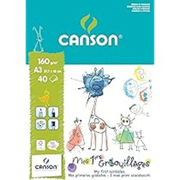 CS121 BLOCS 160 GRS gribouilllage 40 FEUILLE 21 x 29,7 cm - A4 – Image 1