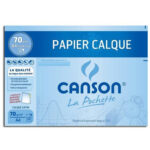 CS11 POCHETTE DE 12 FEUILLES CALQUE SATIN CANSON  70Grs A4