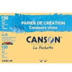 CS81 POCHETTE 8 FEUILLES DESSIN COULEUR MI-TEINTE VIVES 160 Grs A3